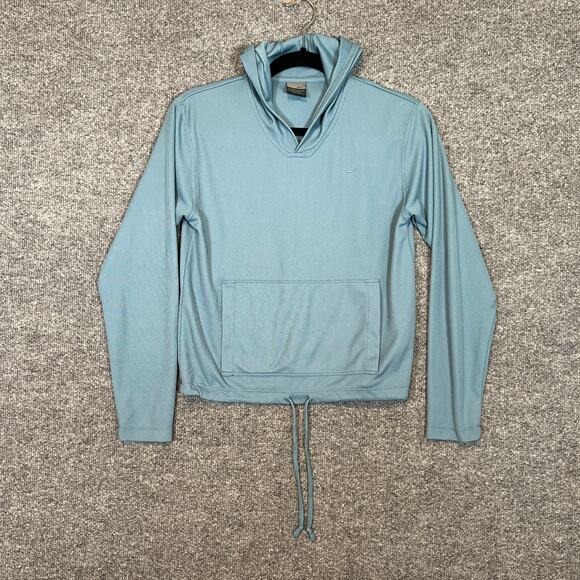 Nike Sweater Womens XS Blue Sweatshirt Hoodie Pullover Swoosh Vintage Cropped - Picture 2 of 13